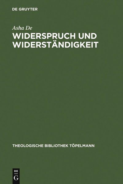 Produktbild: Widerspruch und Widerst&auml;ndigkeit