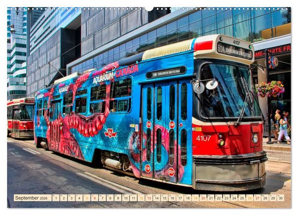 Produktbild: Durch die Welt mit der Stra&szlig;enbahn (Wandkalender 2026 DIN A2 quer), CALVENDO Monatskalender