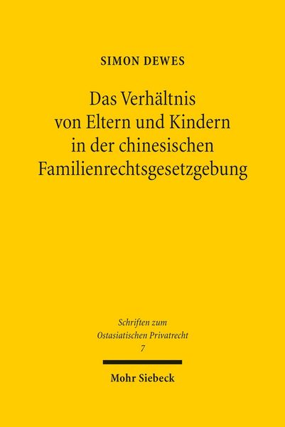 Produktbild: Das Verh&auml;ltnis von Eltern und Kindern in der chinesischen Familienrechtsgesetzgebung
