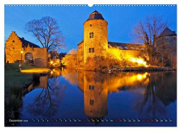 Produktbild: Burgen, Schl&ouml;sser, Herrenh&auml;user im Bergischen Land (hochwertiger Premium Wandkalender 2026 DIN A2 quer), Kunstdruck in Hochglanz