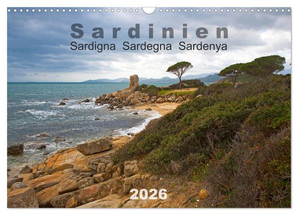 Produktbild: Sardinien Sardigna Sardegna Sardenya 2026 (Wandkalender 2026 DIN A3 quer), CALVENDO Monatskalender
