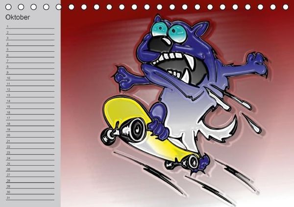 Produktbild: Hunde-Geburtstagskalender / Witziger Cartoon-Kalender (Tischkalender immerw&auml;hrend DIN A5 quer)