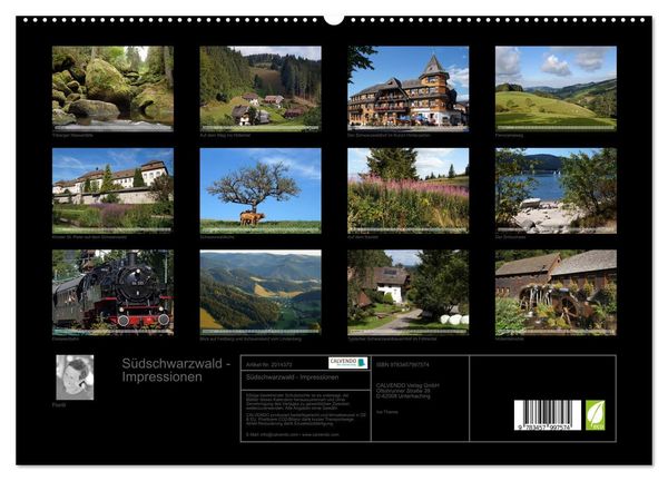 Produktbild: S&uuml;dschwarzwald - Impressionen (hochwertiger Premium Wandkalender 2026 DIN A2 quer), Kunstdruck in Hochglanz
