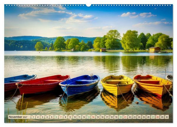 Produktbild: Mecklenburger - Seen (hochwertiger Premium Wandkalender 2027 DIN A2 quer), Kunstdruck in Hochglanz