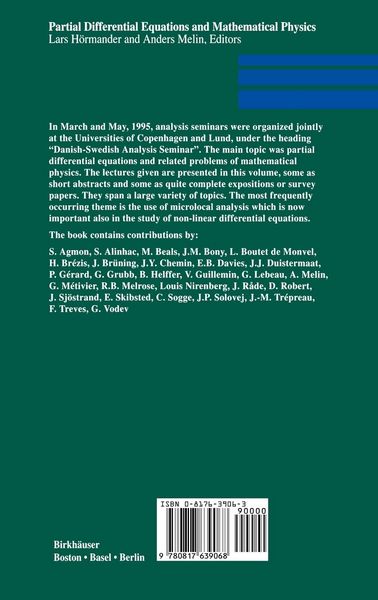 Produktbild: Partial Differential Equations and Mathematical Physics