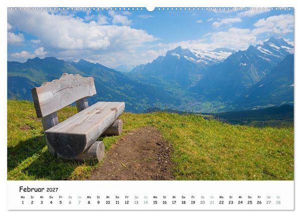Produktbild: Faszination Berner Oberland - Wanderlust und Gipfelblick (Wandkalender 2027 DIN A2 quer), CALVENDO Monatskalender