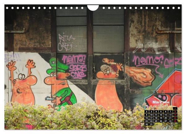 Produktbild: Street-Art 2026 / CH-Version (Wandkalender 2026 DIN A4 quer), CALVENDO Monatskalender