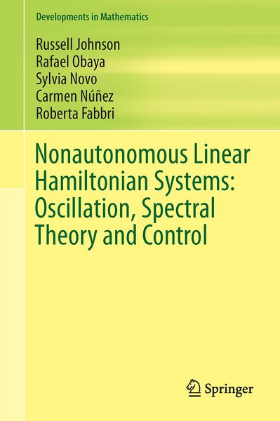 Produktbild: Nonautonomous Linear Hamiltonian Systems: Oscillation, Spectral Theory and Control