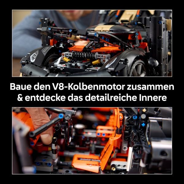 Produktbild: LEGO Technic Koenigsegg Sadair&rsquo;s Spear Hypercar Auto Modell Deko 42232
