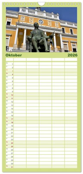 Produktbild: Familienplaner 2026 - Extremadura Spanien mit 5 Spalten (Wandkalender, 21 x 45 cm) CALVENDO