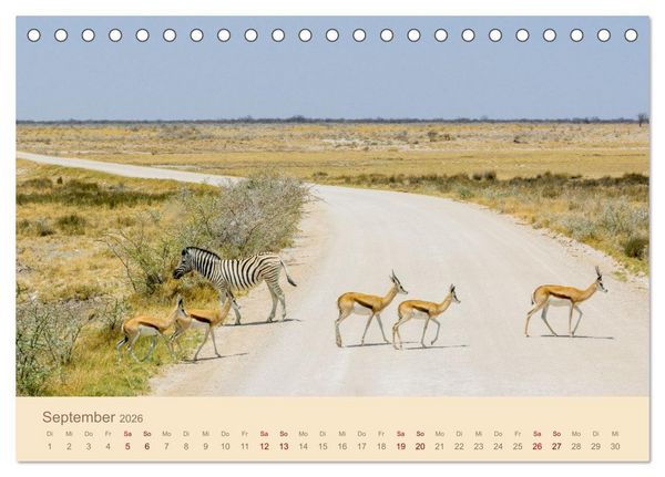 Produktbild: Einmalige Landschaften in Afrika (Tischkalender 2026 DIN A5 quer), CALVENDO Monatskalender