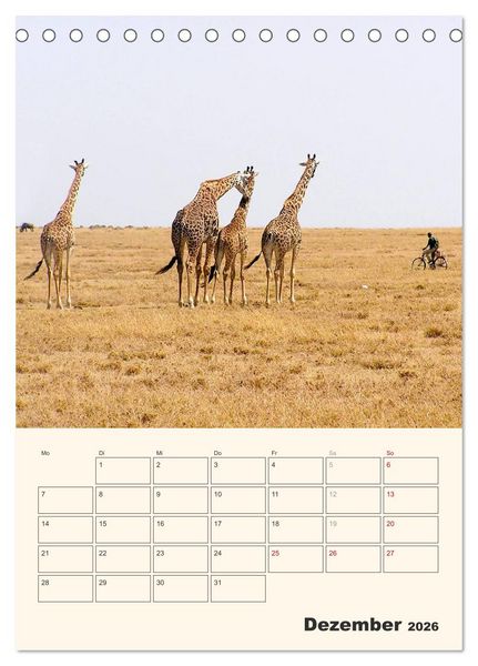 Produktbild: Kenia &ndash; Terminplaner (Tischkalender 2026 DIN A5 hoch), CALVENDO Monatskalender