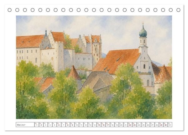 Produktbild: Idyllisches F&uuml;ssen (Tischkalender 2027 DIN A5 quer), CALVENDO Monatskalender