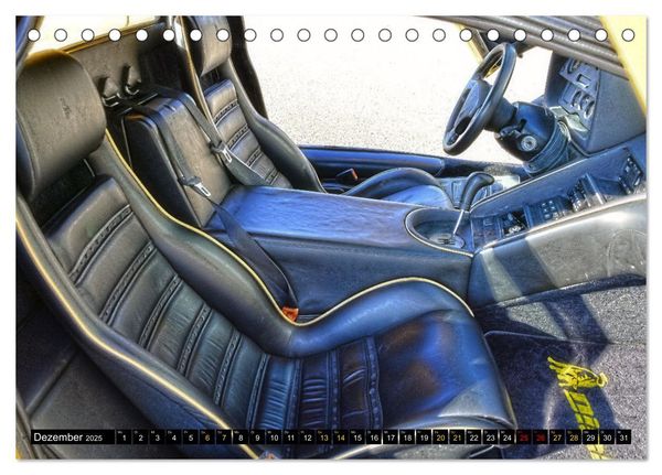 Produktbild: Ein Teufel in Gelb Lamborghini Diablo PHOTOART (Tischkalender 2025 DIN A5 quer), CALVENDO Monatskalender