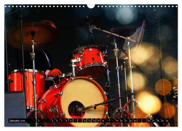 Produktbild: Drums On Stage - Let's Rock (Wall Calendar 2026 DIN A3 landscape), CALVENDO 12 Month Wall Calendar