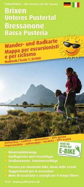 Produktbild: Brixen/Bressanone, Bassa Pusteria Wander/Radkarte