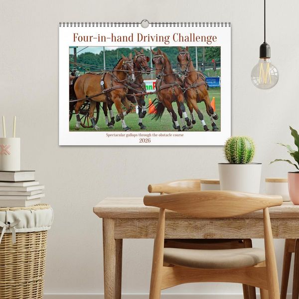 Produktbild: Four-in-hand Driving Challenge (Wall Calendar 2026 DIN A3 landscape), CALVENDO 12 Month Wall Calendar