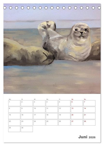 Produktbild: Malerisches Helgoland (Tischkalender 2026 DIN A5 hoch), CALVENDO Monatskalender