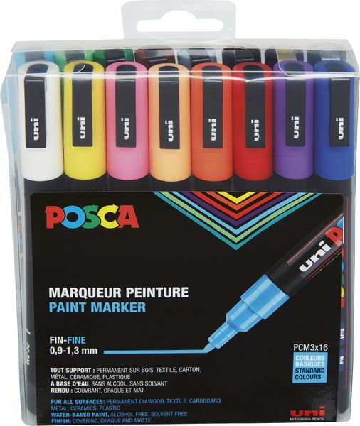 Produktbild: uni-ball Marker POSCA PC-3M 16er Set