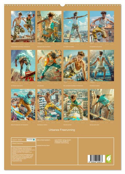 Produktbild: Urbanes Freerunning (hochwertiger Premium Wandkalender 2026 DIN A2 hoch), Kunstdruck in Hochglanz