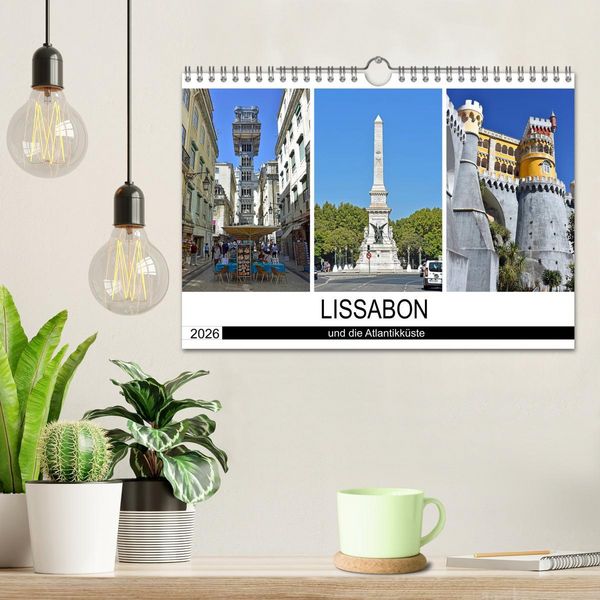 Produktbild: LISSABON und die Atlantikk&uuml;ste (Wandkalender 2026 DIN A4 quer), CALVENDO Monatskalender