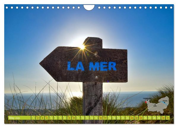 Produktbild: The Coasts of Normandy from Mont Saint-Michel to &Eacute;tretat (Wall Calendar 2026 DIN A4 landscape), CALVENDO 12 Month Wall Calendar