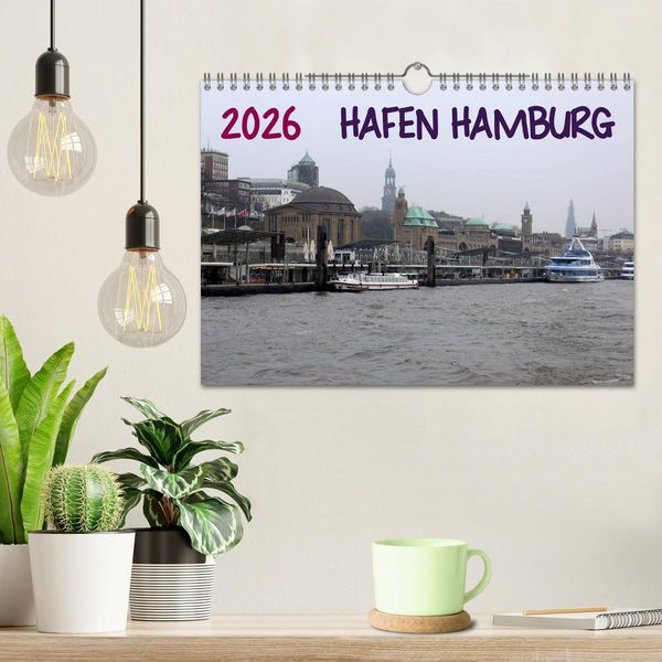 Produktbild: Hafen Hamburg 2026 (Wandkalender 2026 DIN A4 quer), CALVENDO Monatskalender