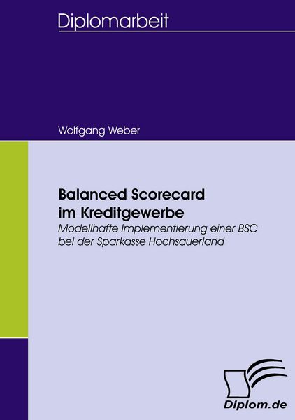Produktbild: Balanced Scorecard im Kreditgewerbe