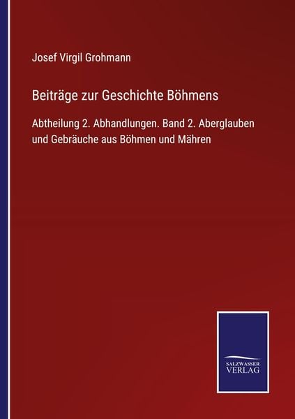 Produktbild: Beitr&auml;ge zur Geschichte B&ouml;hmens