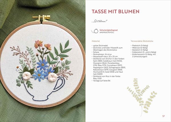 Produktbild: Florale Stickerei