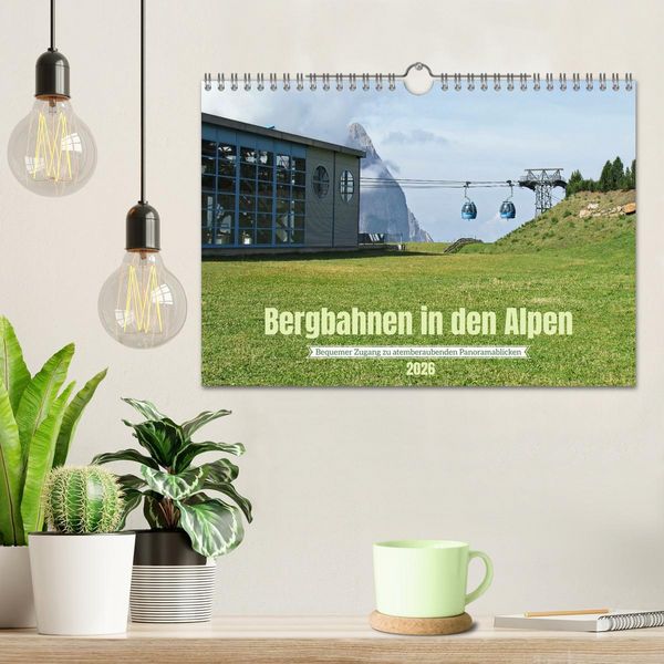 Produktbild: Bergbahnen in den Alpen (Wandkalender 2026 DIN A4 quer), CALVENDO Monatskalender