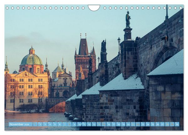 Produktbild: Winter in Prague (Wall Calendar 2026 DIN A4 landscape), CALVENDO 12 Month Wall Calendar
