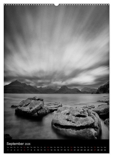 Produktbild: Journeys - Black & White (High Quality Premium Wall Calendar 2026 DIN A2 portrait),CALVENDO 12 Month Wall Calendar