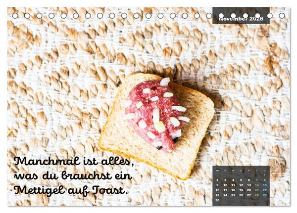 Produktbild: Mettkalender - Mettigel Edition (Tischkalender 2026 DIN A5 quer), CALVENDO Monatskalender