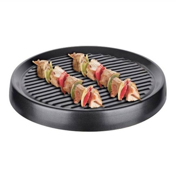 Silva Homeline PK-R 066 Raclette Antihaftbeschichtung, Überhitzungsschutz, 6 Pfännchen, Kontrollleuchte Schwarz