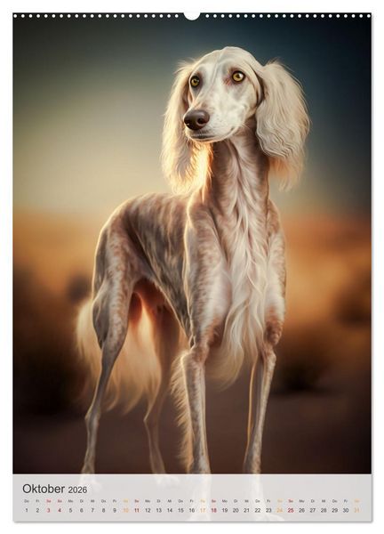 Produktbild: Persischer Windhund (Wandkalender 2026 DIN A2 hoch), CALVENDO Monatskalender