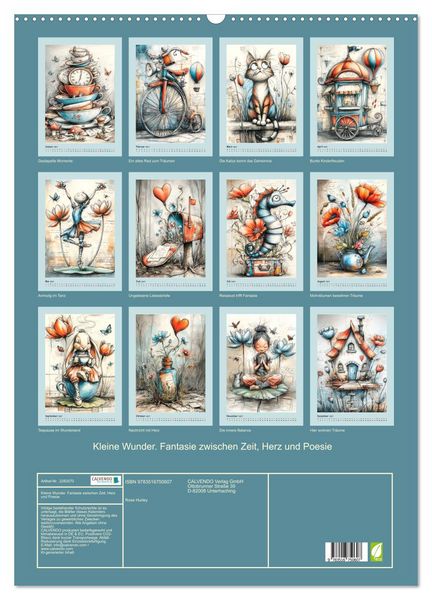 Produktbild: Kleine Wunder. Fantasie zwischen Zeit, Herz und Poesie (Wandkalender 2027 DIN A2 hoch), CALVENDO Monatskalender