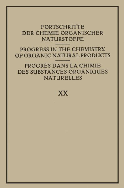 Produktbild: Fortschritte der Chemie Organischer Naturstoffe / Progress in the Chemistry of Organic Natural Products / Progr&egrave;s dans la Chimie des Substances Organiques Naturelles