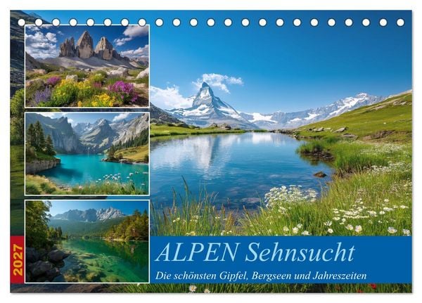 Produktbild: ALPEN Sehnsucht (Tischkalender 2027 DIN A5 quer), CALVENDO Monatskalender