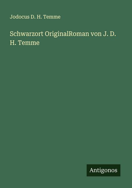 Produktbild: Schwarzort OriginalRoman von J. D. H. Temme