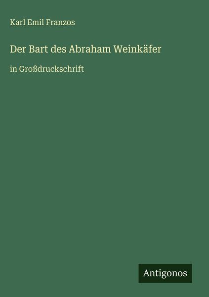 Produktbild: Der Bart des Abraham Weink&auml;fer