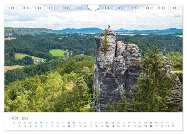 Produktbild: Sachsen - Eine stimmungsvolle Wanderung in Bildern (Wandkalender 2026 DIN A4 quer), CALVENDO Monatskalender
