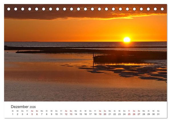 Produktbild: Schutzgebiet Wattenmeer (Tischkalender 2026 DIN A5 quer), CALVENDO Monatskalender