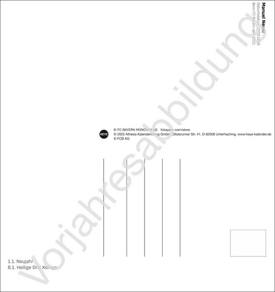 Produktbild: BVB Postkartenkalender 2027
