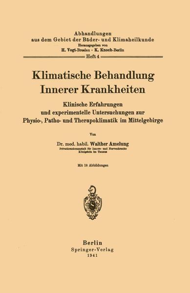 Produktbild: Klimatische Behandlung Innerer Krankheiten