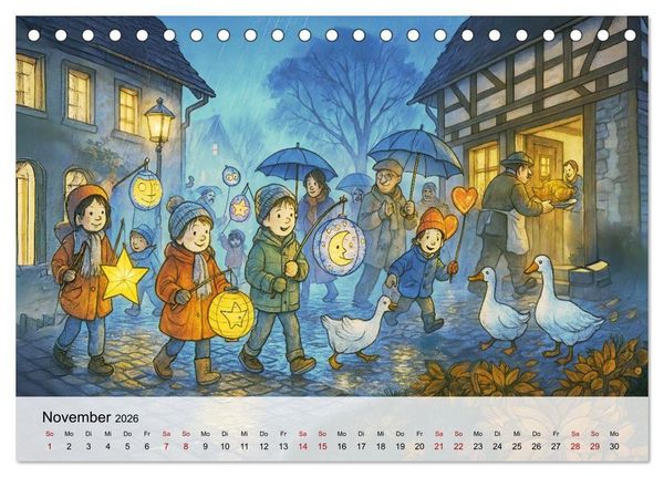 Produktbild: Bayrische Wimmelbilder - Wo Heimat lebendig wird (Tischkalender 2026 DIN A5 quer), CALVENDO Monatskalender