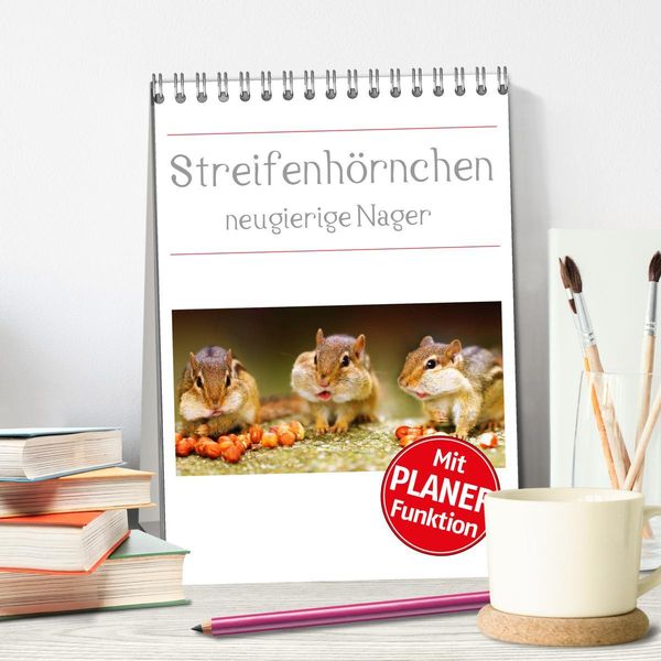 Produktbild: Streifenh&ouml;rnchen - neugierige Nager (Tischkalender 2026 DIN A5 hoch), CALVENDO Monatskalender