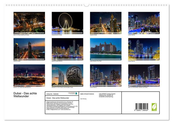 Produktbild: Dubai - Das achte Weltwunder (hochwertiger Premium Wandkalender 2026 DIN A2 quer), Kunstdruck in Hochglanz