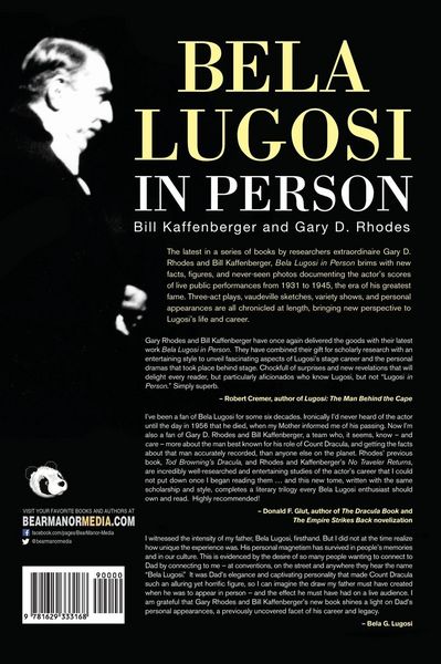 Produktbild: Bela Lugosi in Person (hardback)
