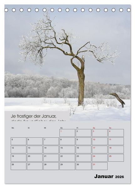Produktbild: Wetter-Regeln der Bauern (Tischkalender 2026 DIN A5 hoch), CALVENDO Monatskalender